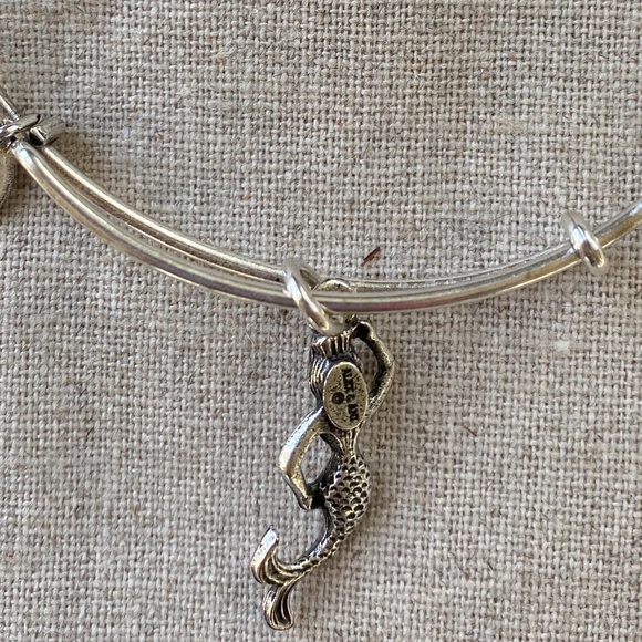 Alex and Ani Mermaid Charm Bangle Bracelet - Picture 3 of 4